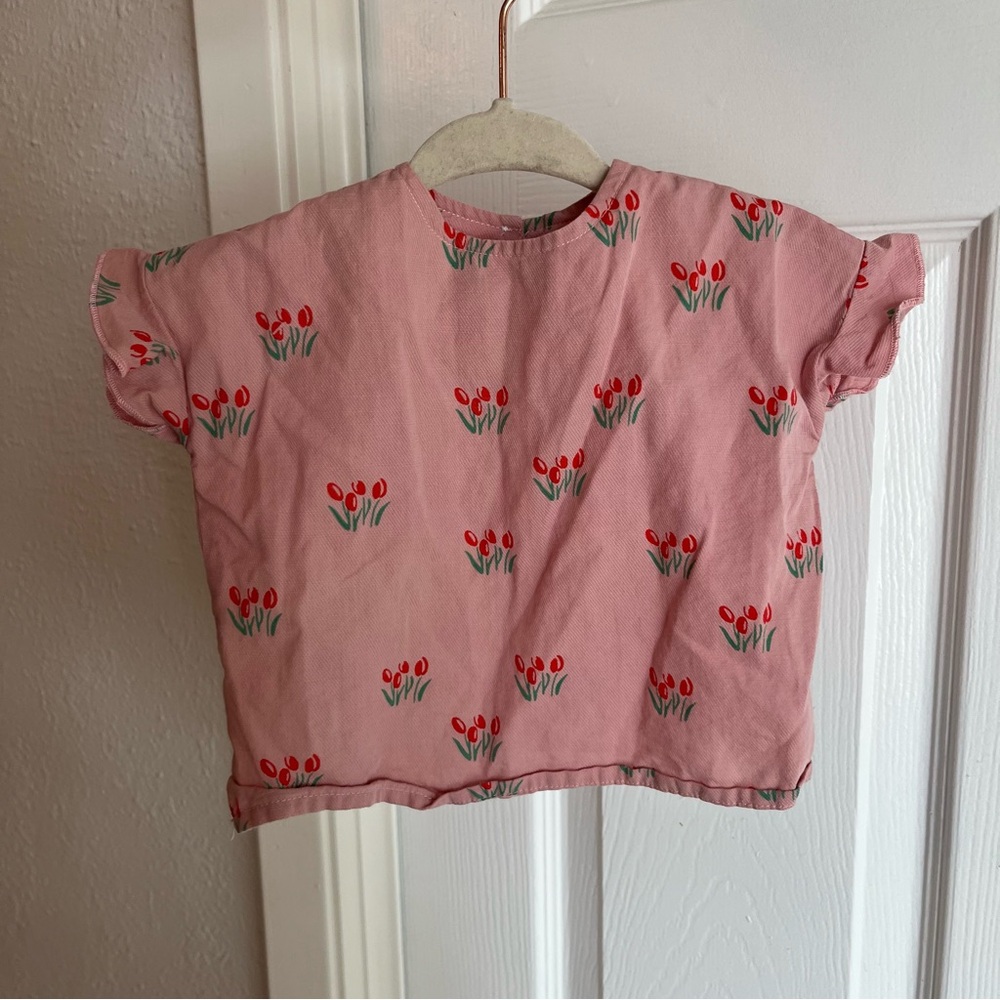 Siaomimi floral ruffle top blouse - Picture 4 of 6